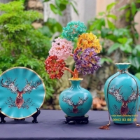 Bộ Cây Tài Lộc Đá Thạch Anh ( Xanh )