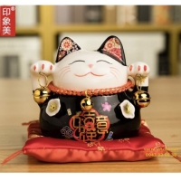 MÈO SỨ 0204-Đ ( Khai Vận Đón Phúc )