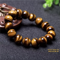 Vòng tay mắt hổ vàng nâu ( 14mm 5a )