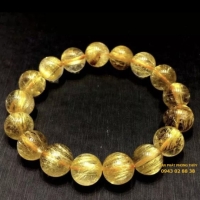 Vòng tay thạch anh tóc vàng (11mm 6a )