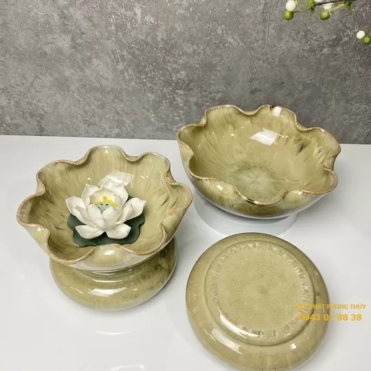 BÁT THẢ HOA ( VÀNG 20CM )