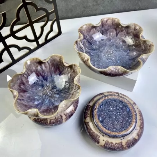 BÁT THẢ HOA ( HOÀNG THỔ 24CM )