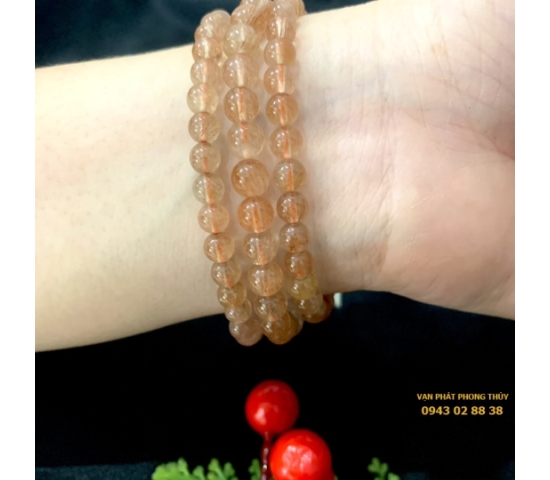 Vòng tay thạch anh tóc đỏ