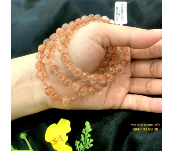Vòng tay thạch anh tóc đỏ ( 6ly 2a )