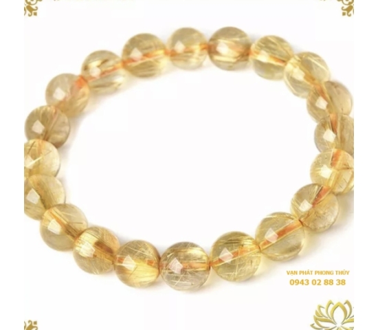 Vòng tay thạch anh tóc vàng ( 8ly 3a )