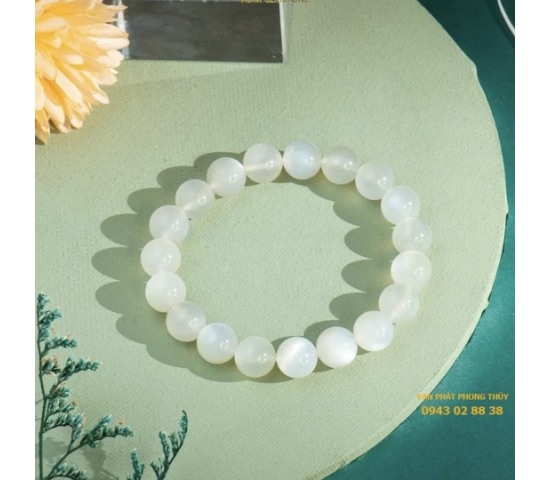 VÒNG TAY ĐÁ MẶT TRĂNG ( 11mm 2a )
