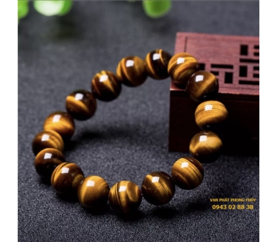 Vòng tay mắt hổ vàng nâu ( 10mm 5a )