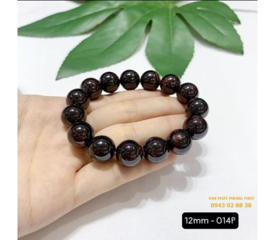VÒNG TAY NGỌC HỒNG LỰU ( 12mm 2a )