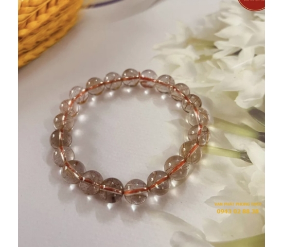 Vòng tay thạch anh tóc đỏ ( 11ly 2a )