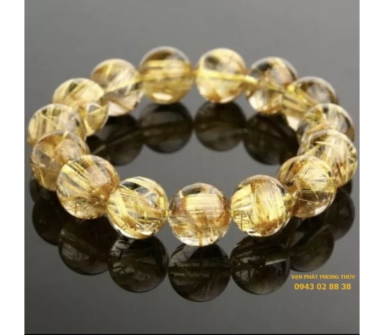 Vòng tay thạch anh tóc vàng (10mm 7a )