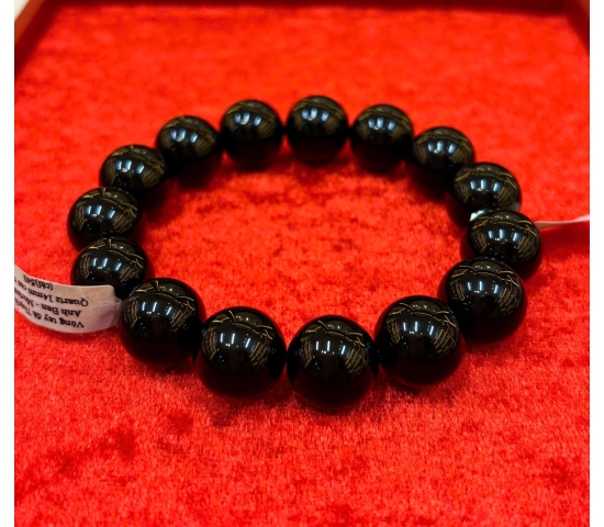 Vòng tay thạch anh đen (14mm)