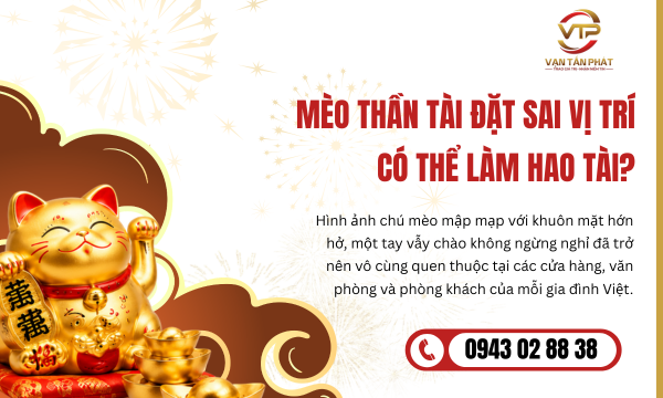 Mèo Thần Tài Đặt Sai Vị Trí Có Thể Làm Hao Tài?